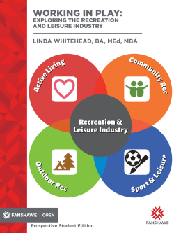 Working In Play: Exploring the Recreation and Leisure Industry Book Cover