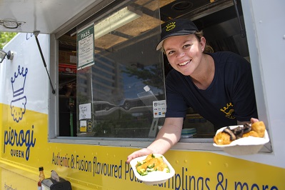 Pierogi Queen in her food truck