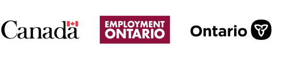 Symbol of the Government of Canada, Wordmark of Employment Ontario, Symbol of the Government of Ontario.