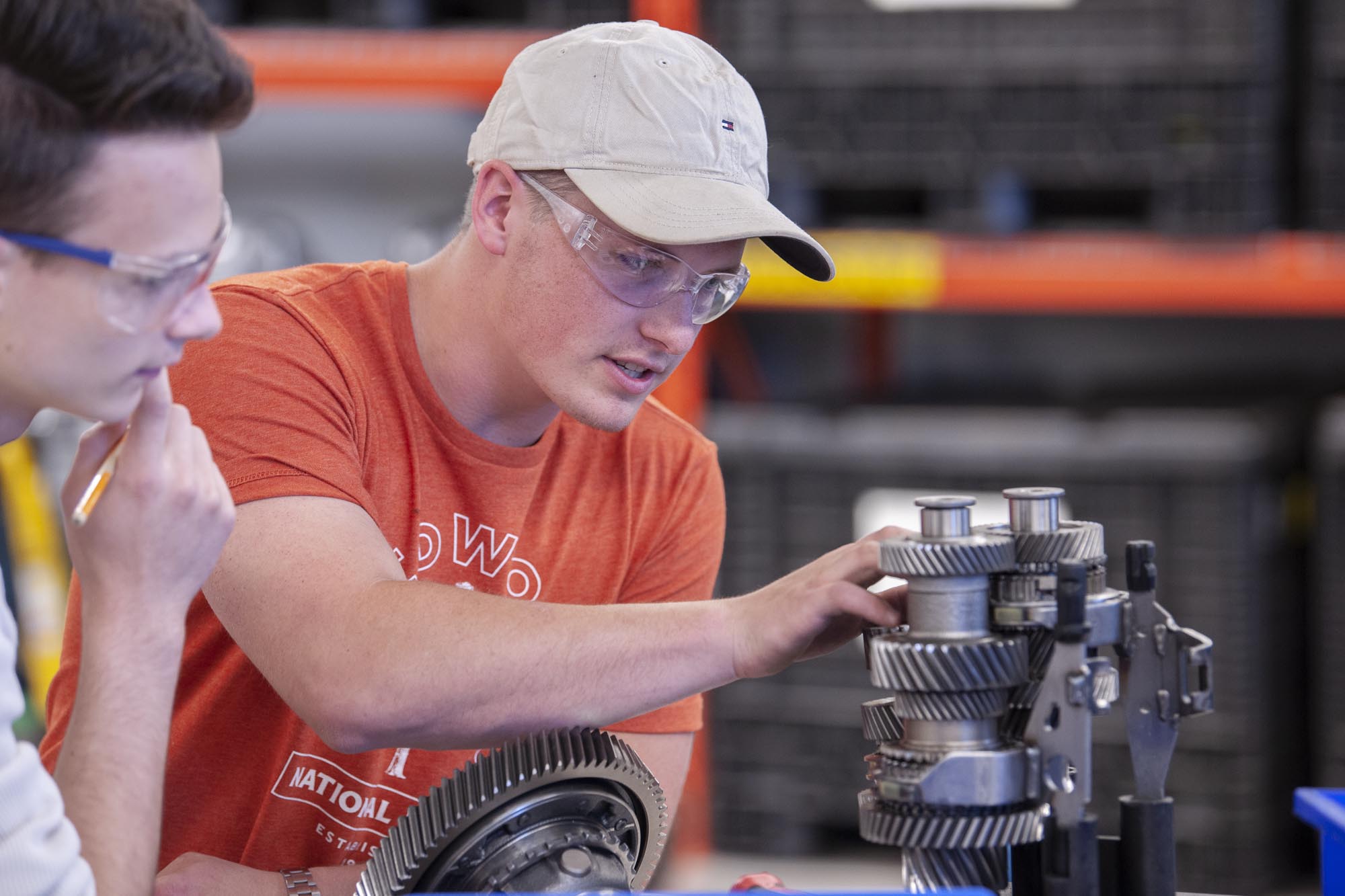 Automotive Service Technician students working in classroom lab