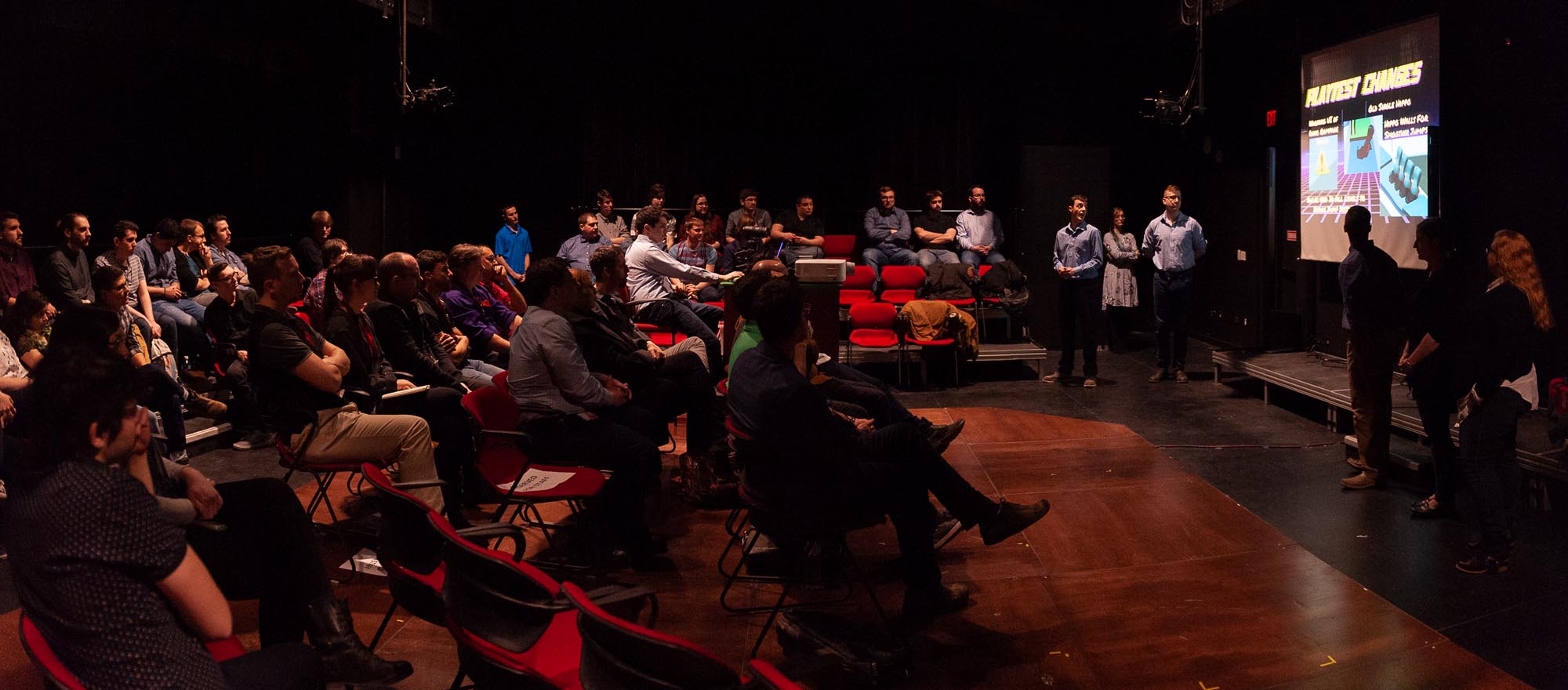 Audience in the Good Foundation Theatre
