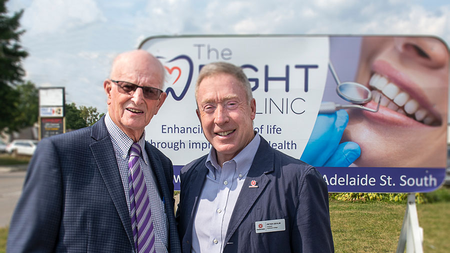 President Peter Devlin at the opening of the Wright Clinic