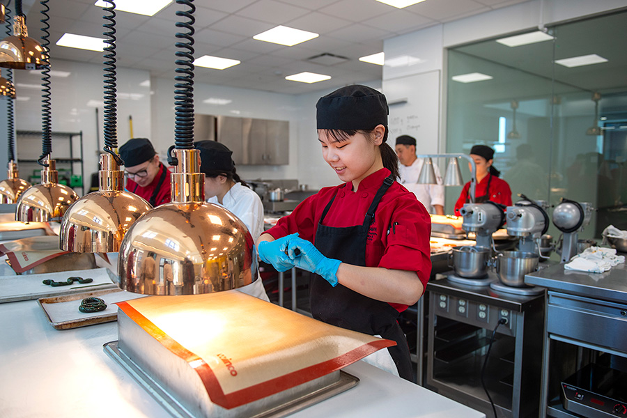 Photo of a baking and pastry arts student