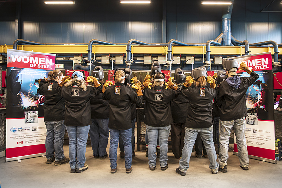 Women of Steel Participants posing for a photo