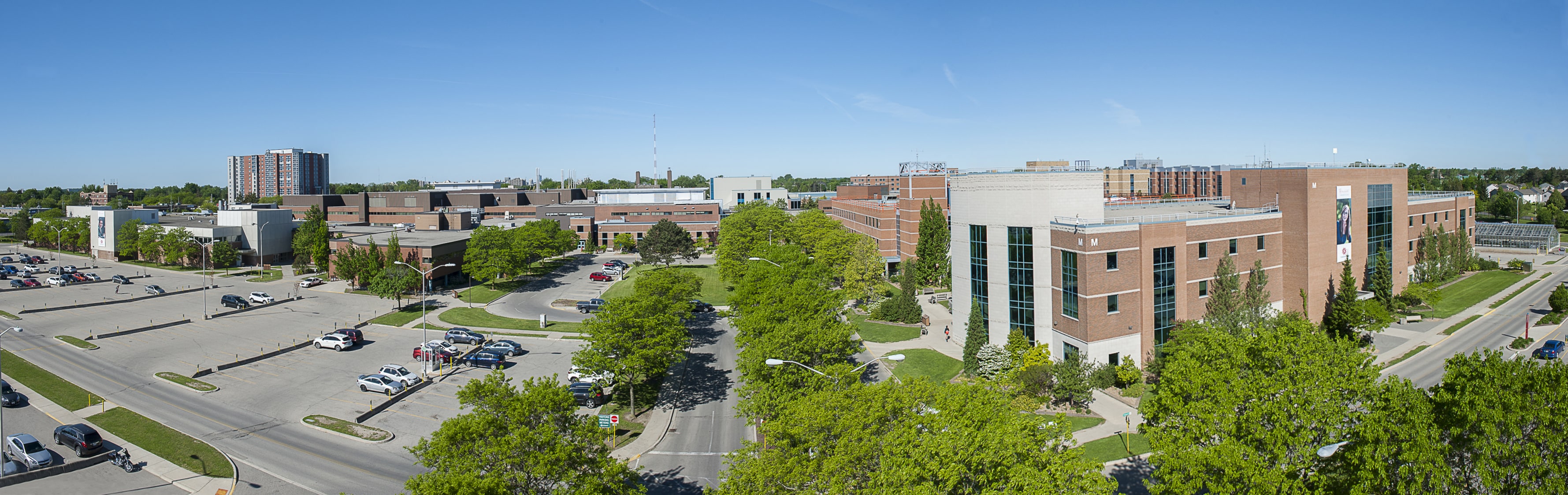 Fanshawe Campus Aerial view above parking lot