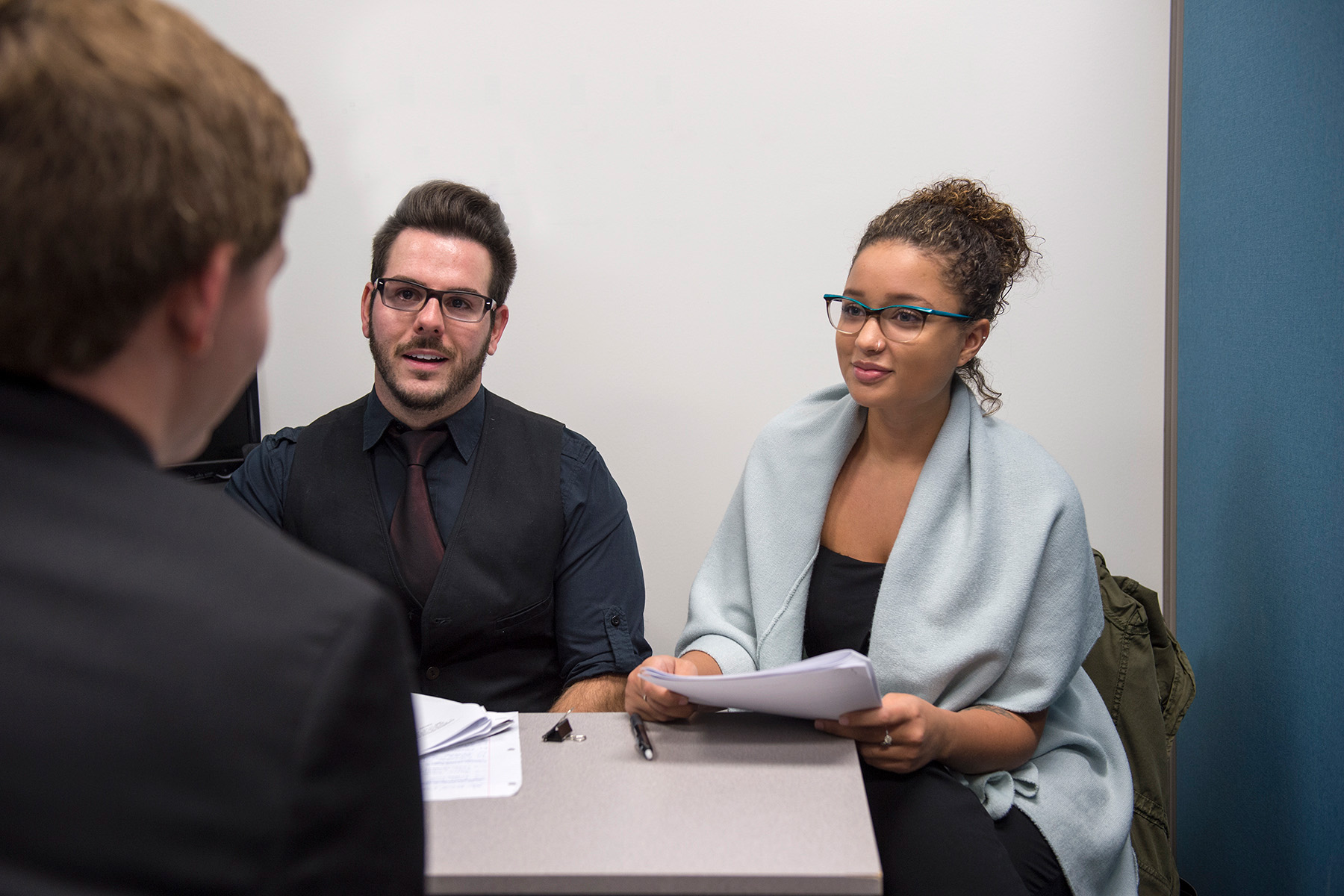 Fanshawe student being interviewed