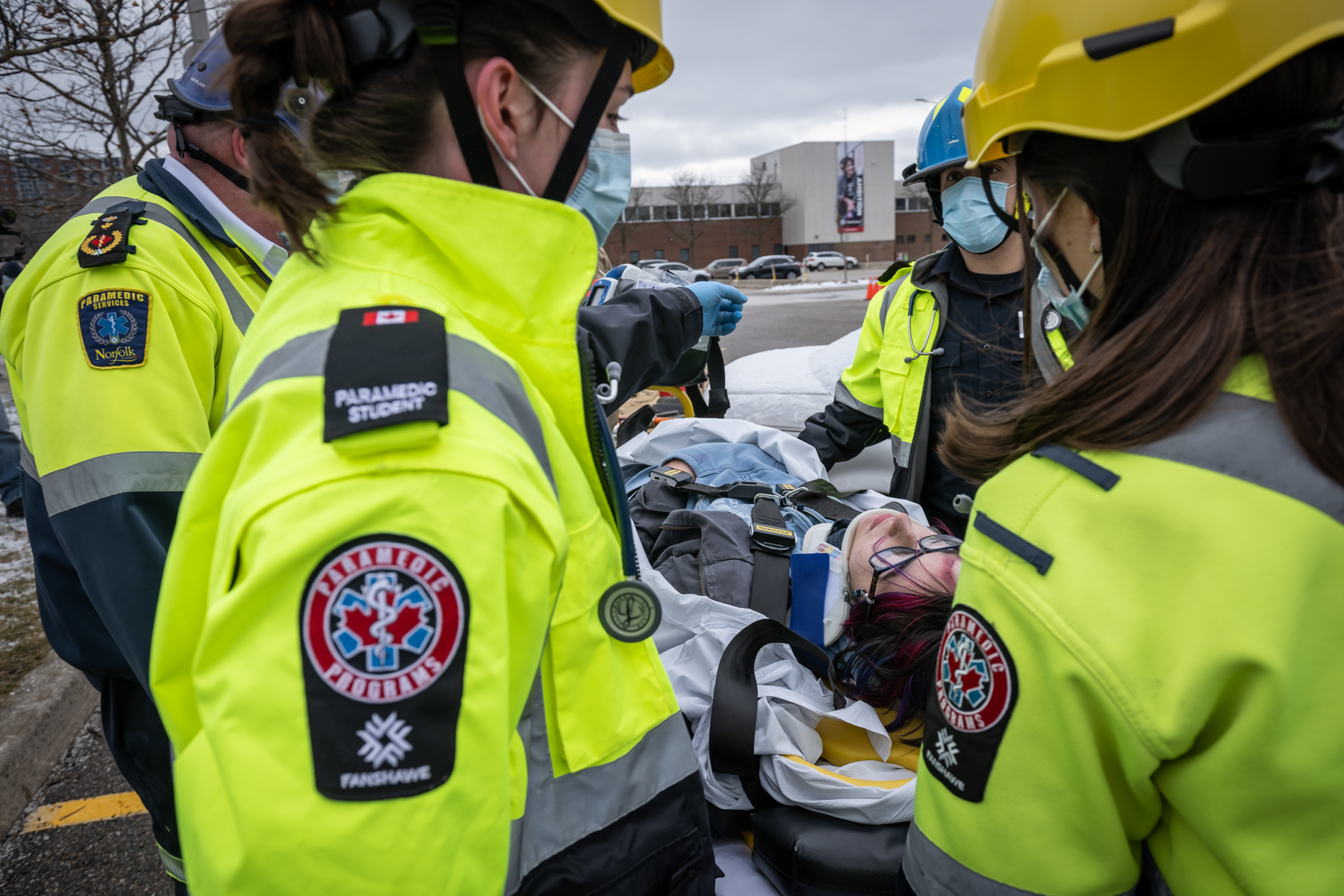 Fanshawe students participating in emergency exercise