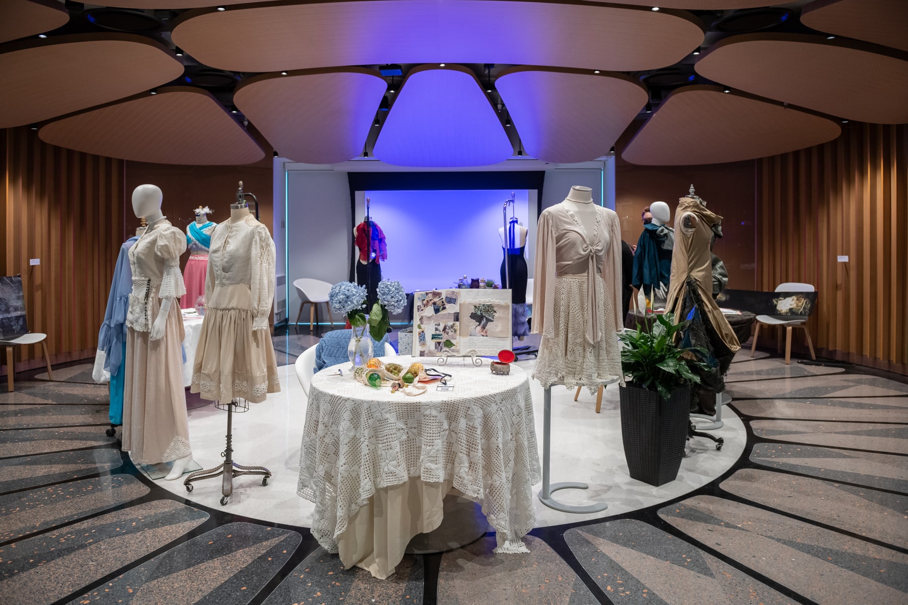 clothing on display at unbound fashion show
