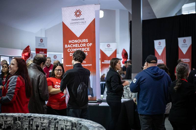 people view tables detailing different Fanshawe programs