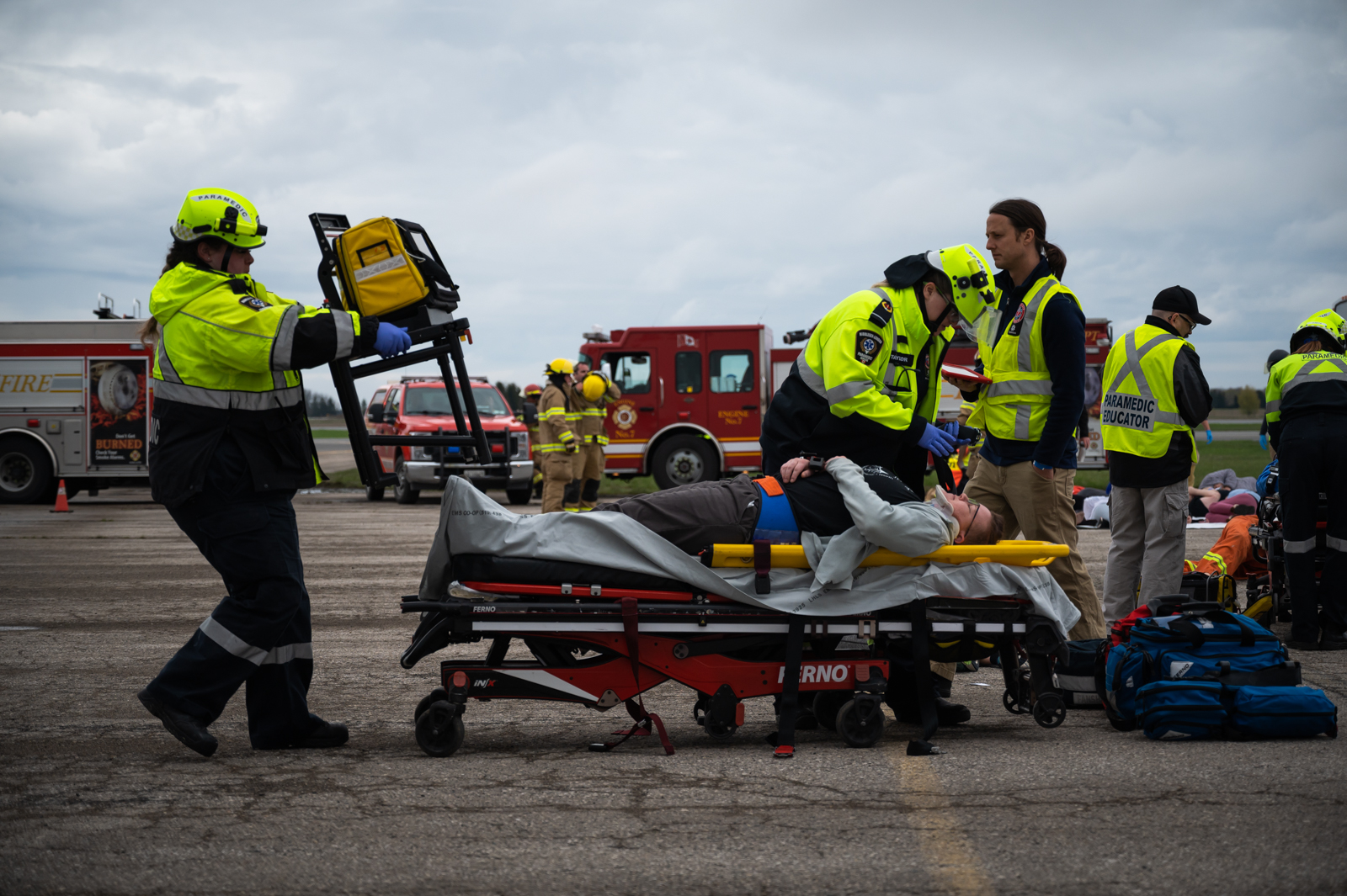 Students, faculty and first responders participate in emergency exercise.