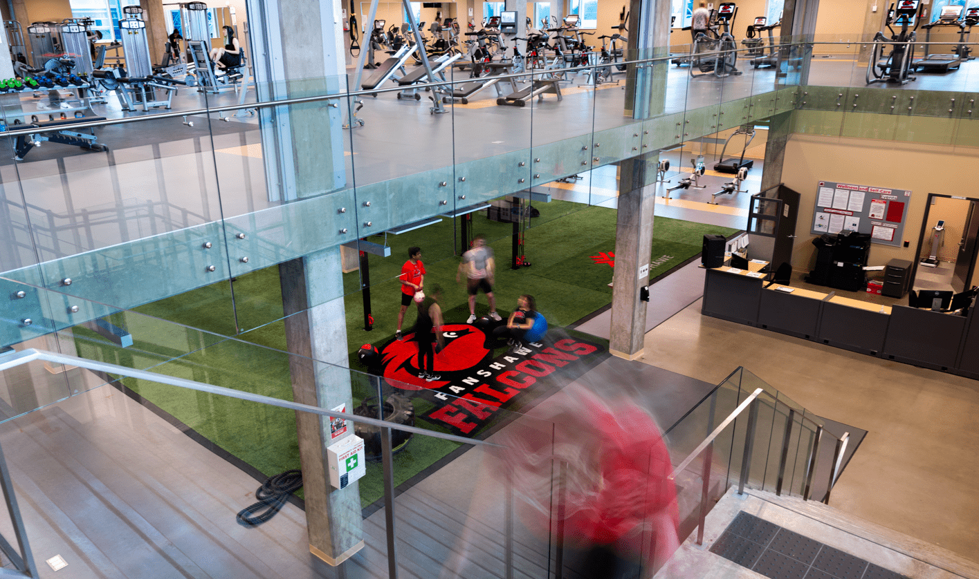 Student Wellness Centre students exercising at Fanshawe's Student Wellness Centre