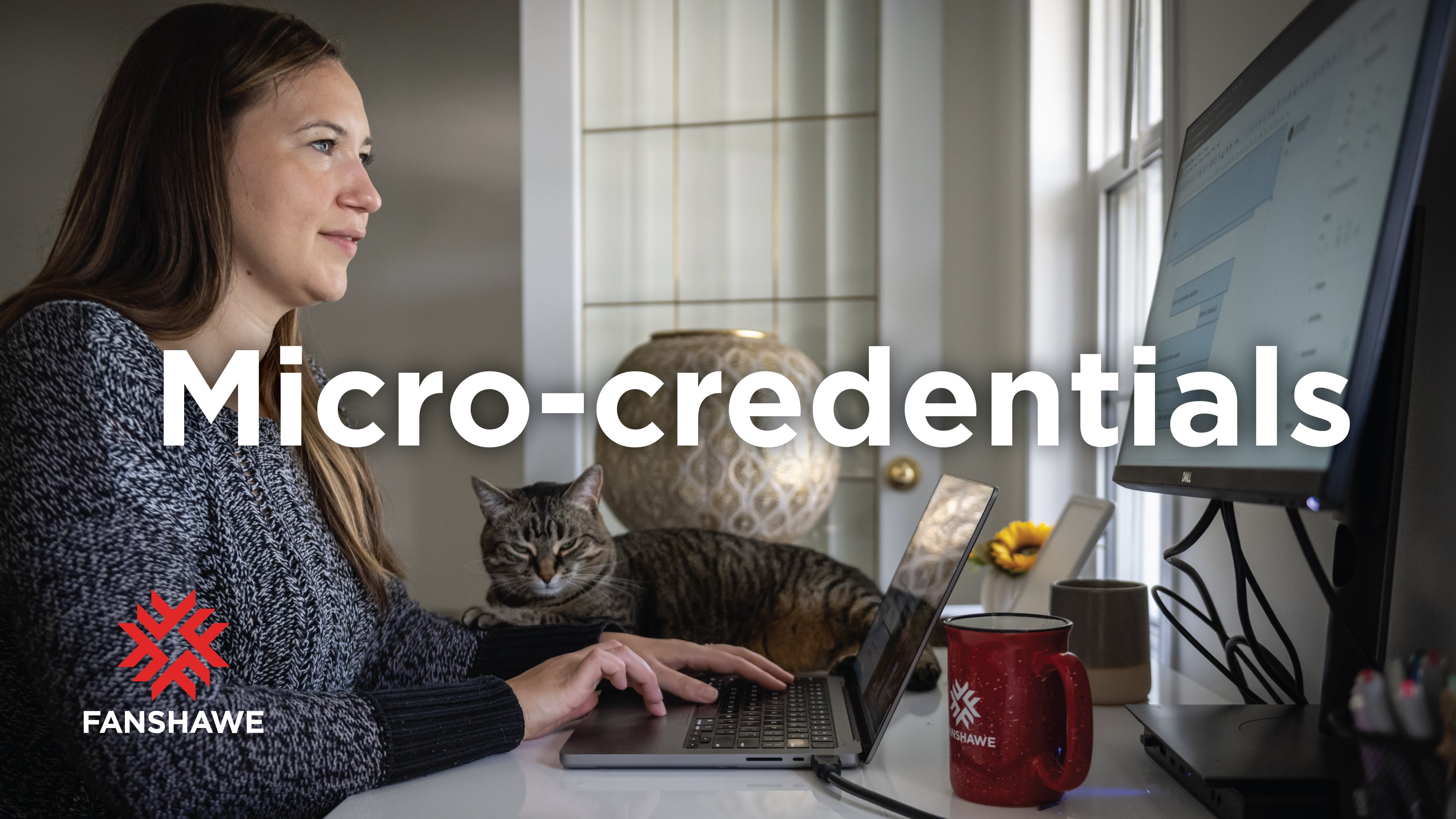 Micro-credentials video thumbnail with student and cad