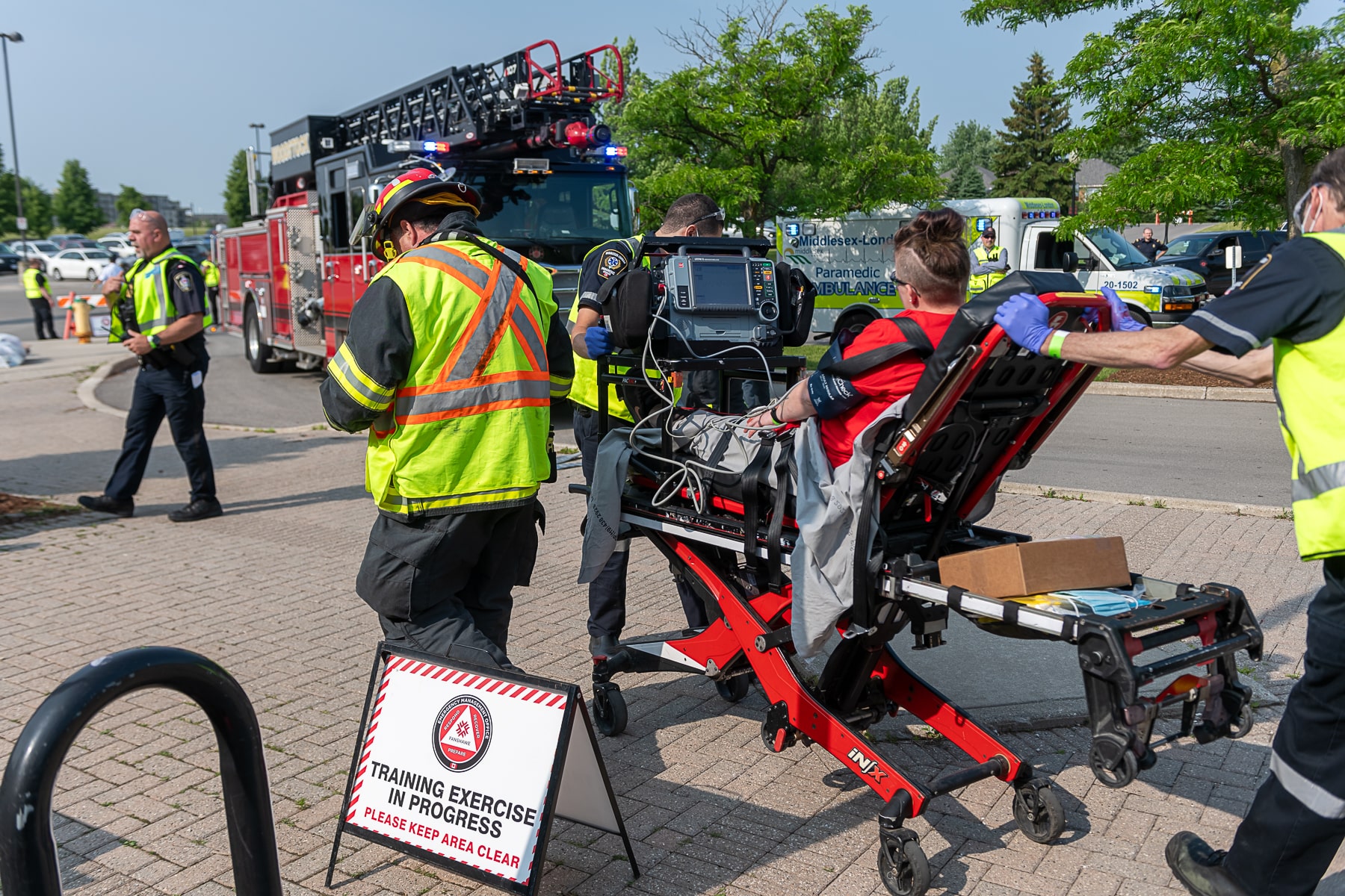 Emergency Exercise with Paramedic service