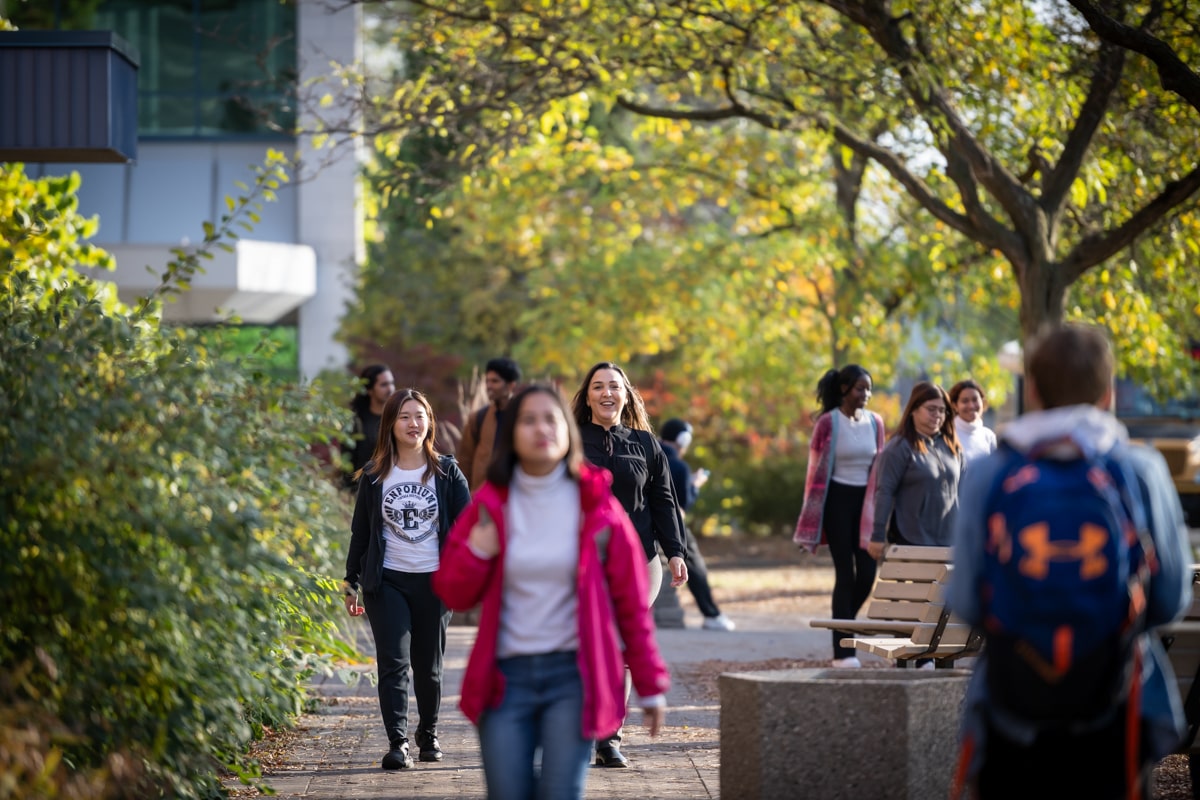 students in the campus