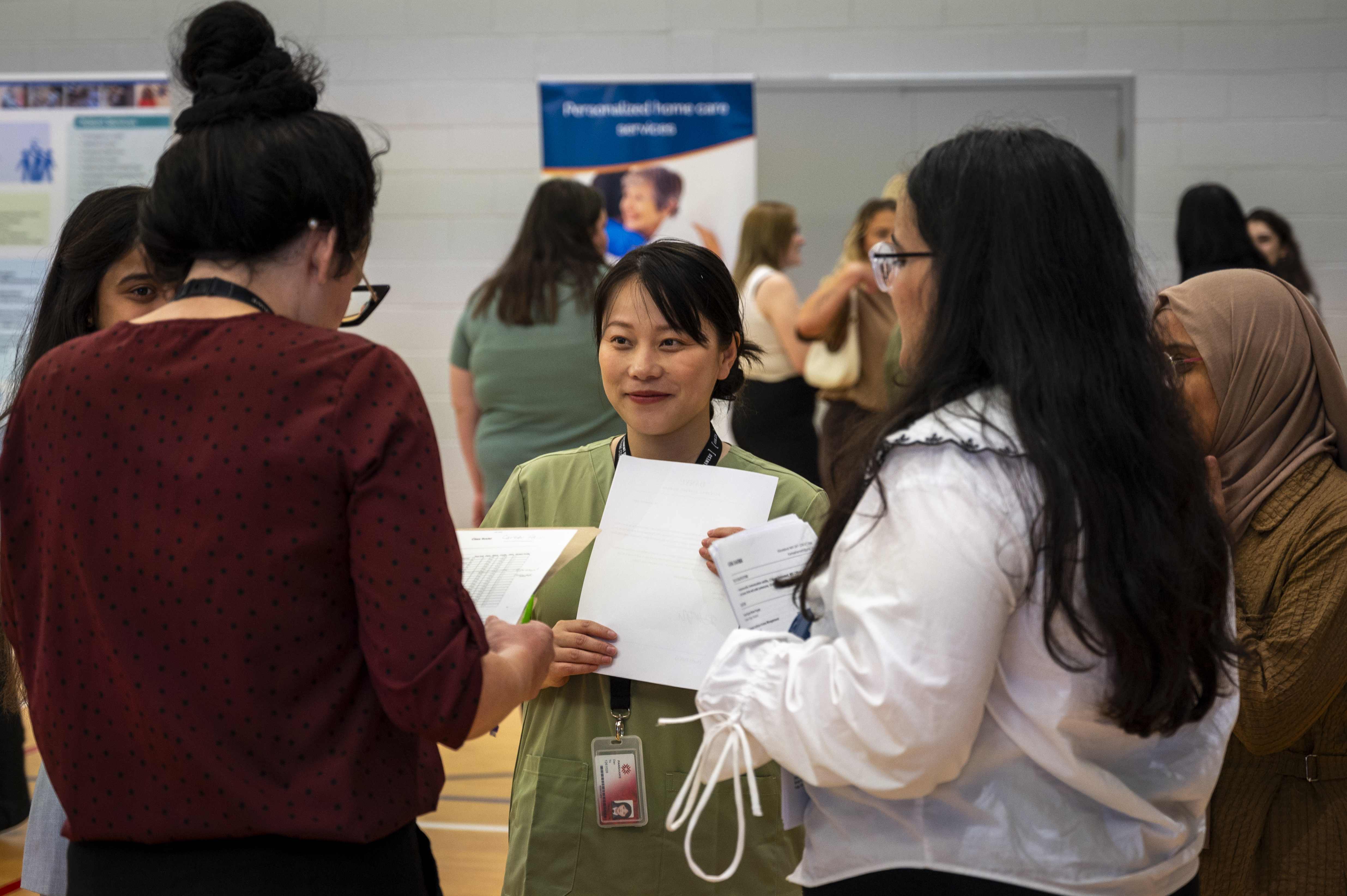 Students are at the Career Fair