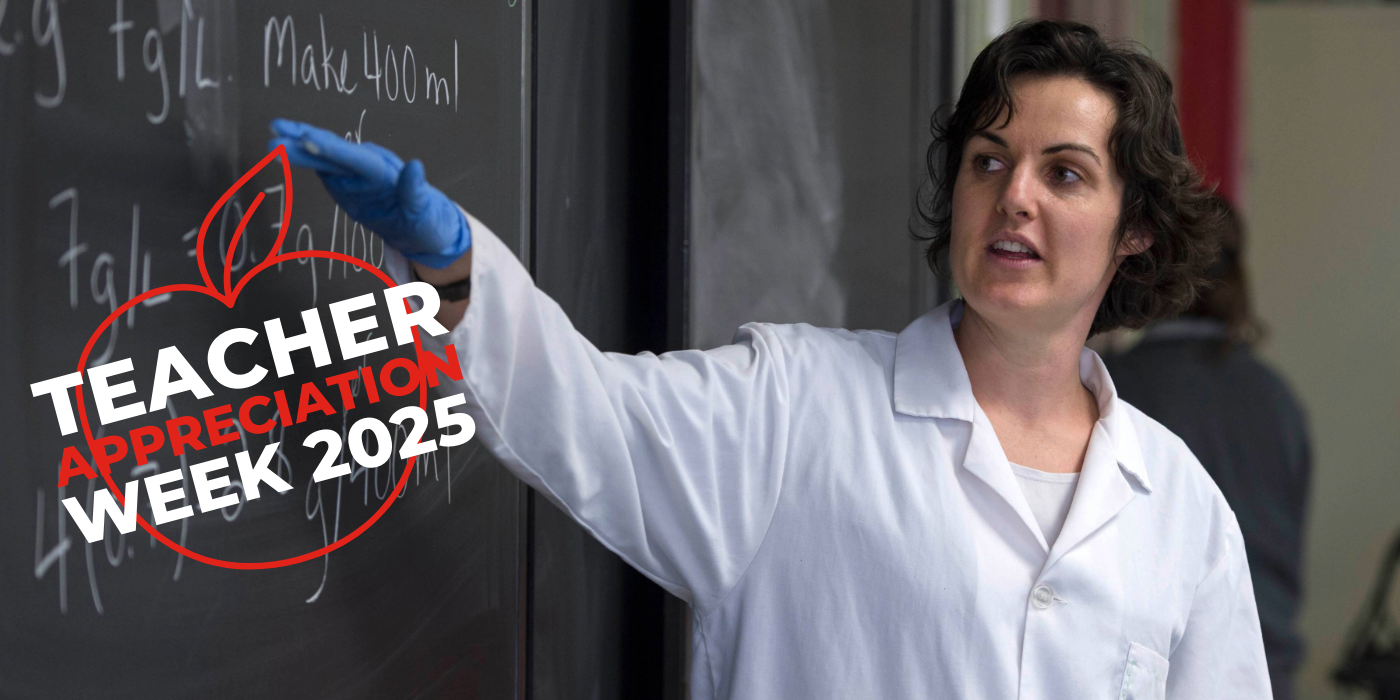 Teacher Appreciation Week 2025 - teacher at a chalkboard