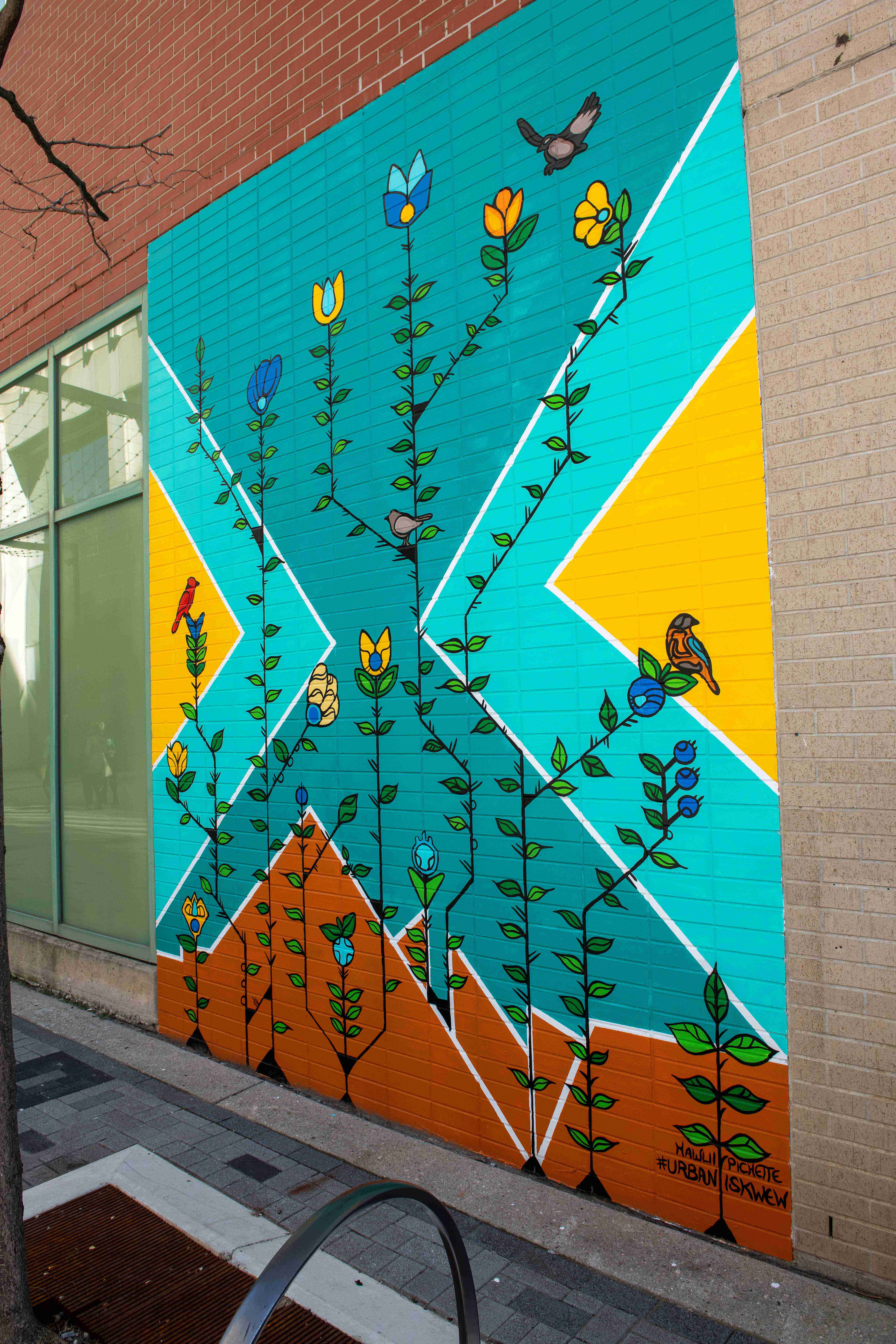 Image of Indigenous mural on Fanshawe's London Campus