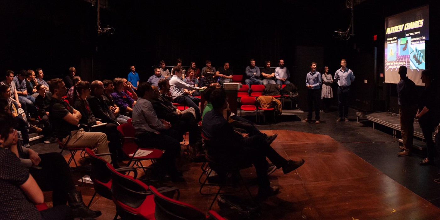 Audience in the Good Foundation Theatre