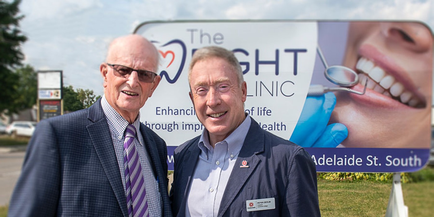 President Peter Devlin at the opening of the Wright Clinic