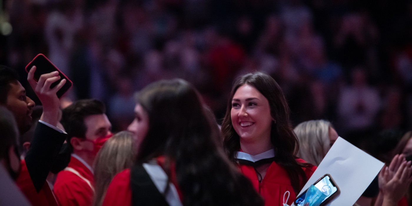 Fanshawe graduates celebrating at the ceremony