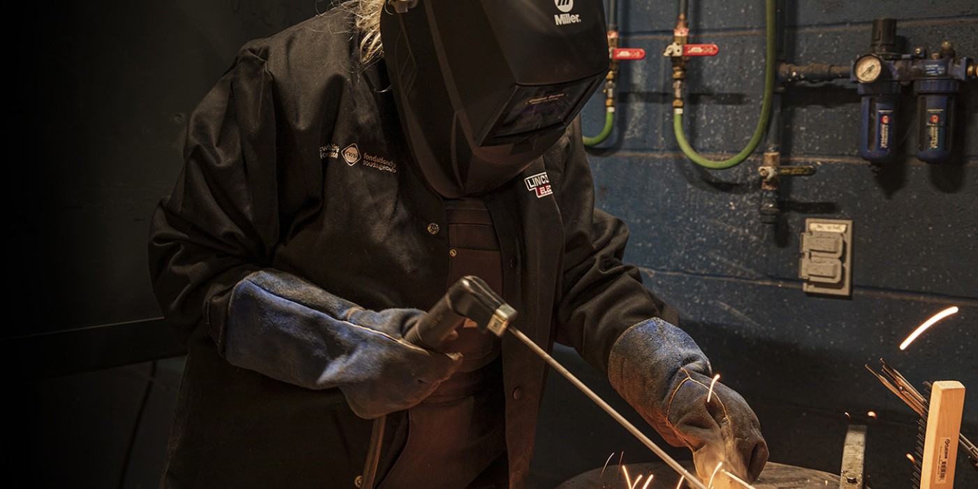 Women of Steel student welding