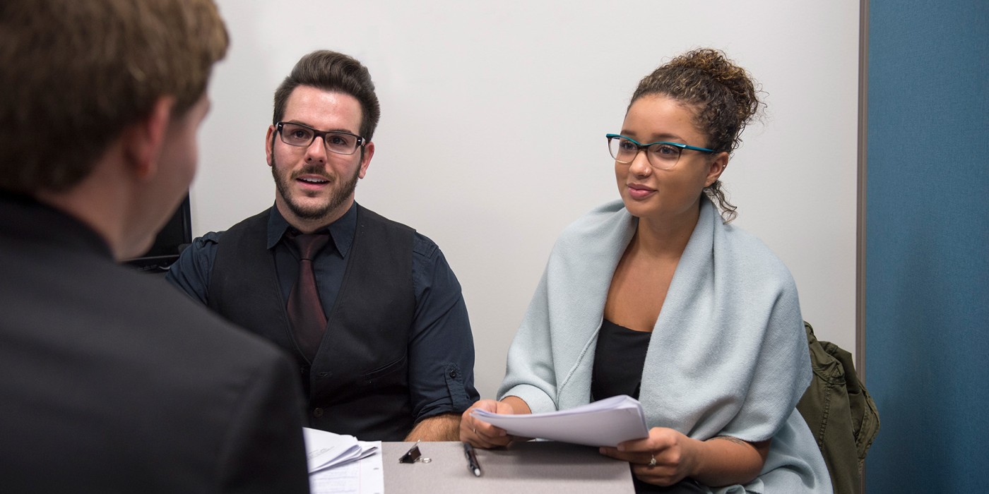 Fanshawe student being interviewed