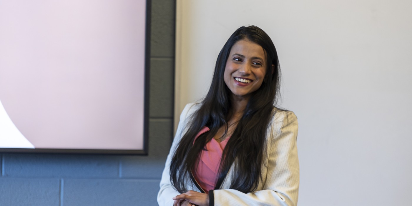 Student presenting their project