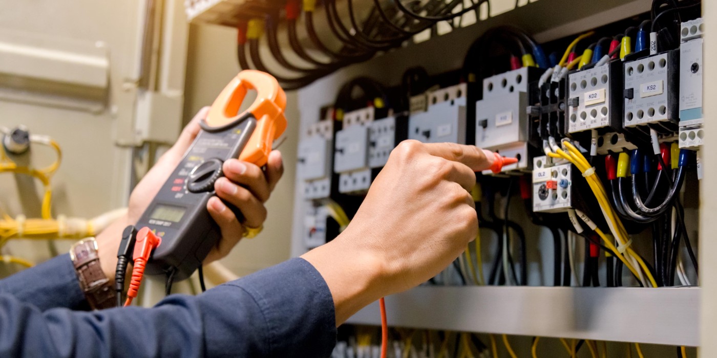 electrician performing tests