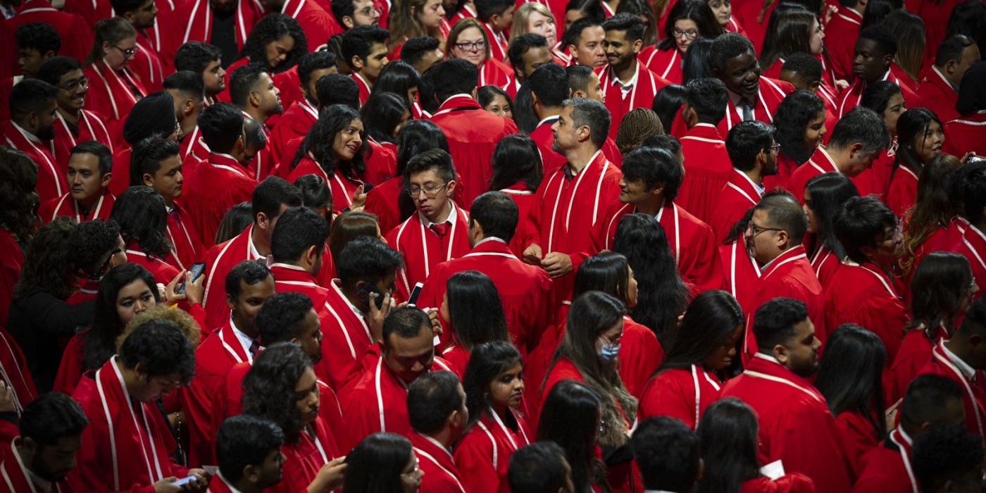 Fanshawe Alumni in a group at graduation