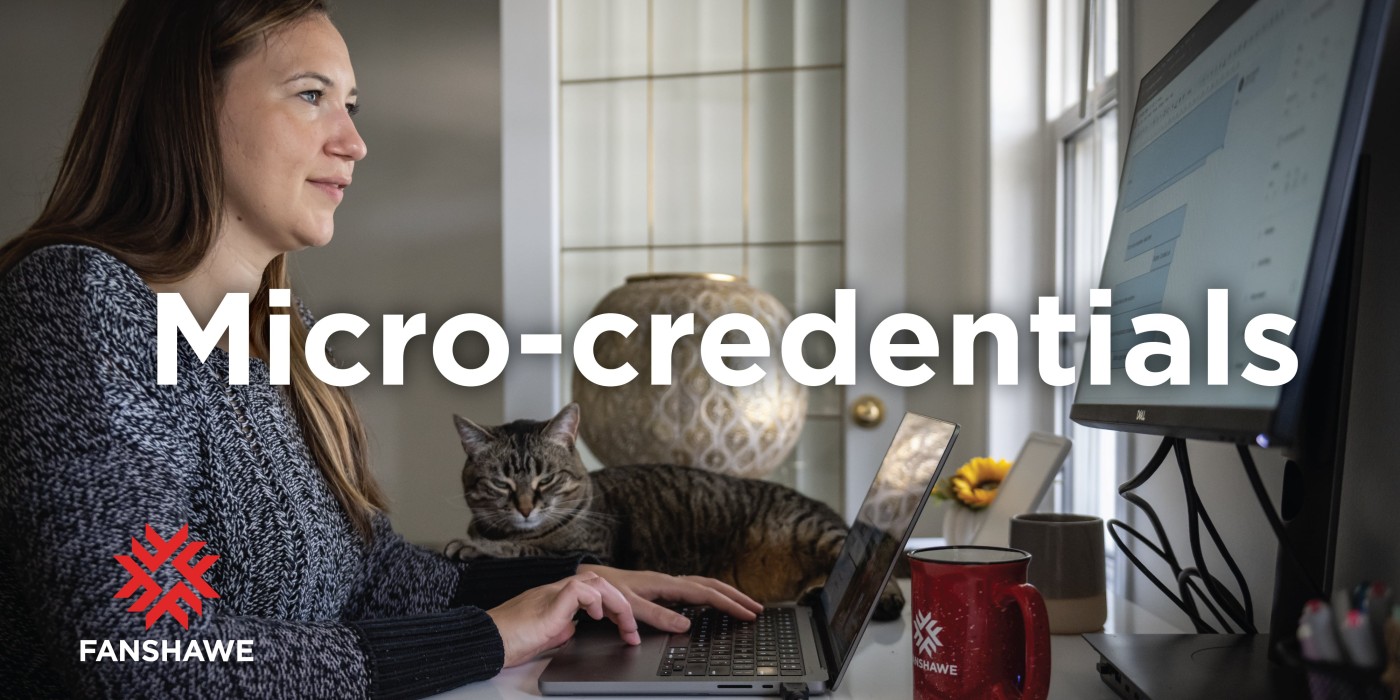 Micro-credentials video thumbnail with student and cad