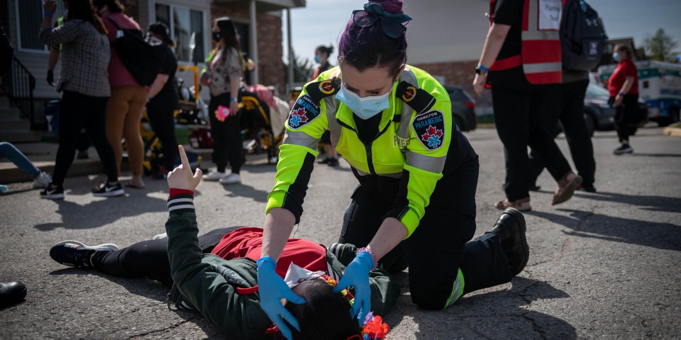 Disaster training exercise