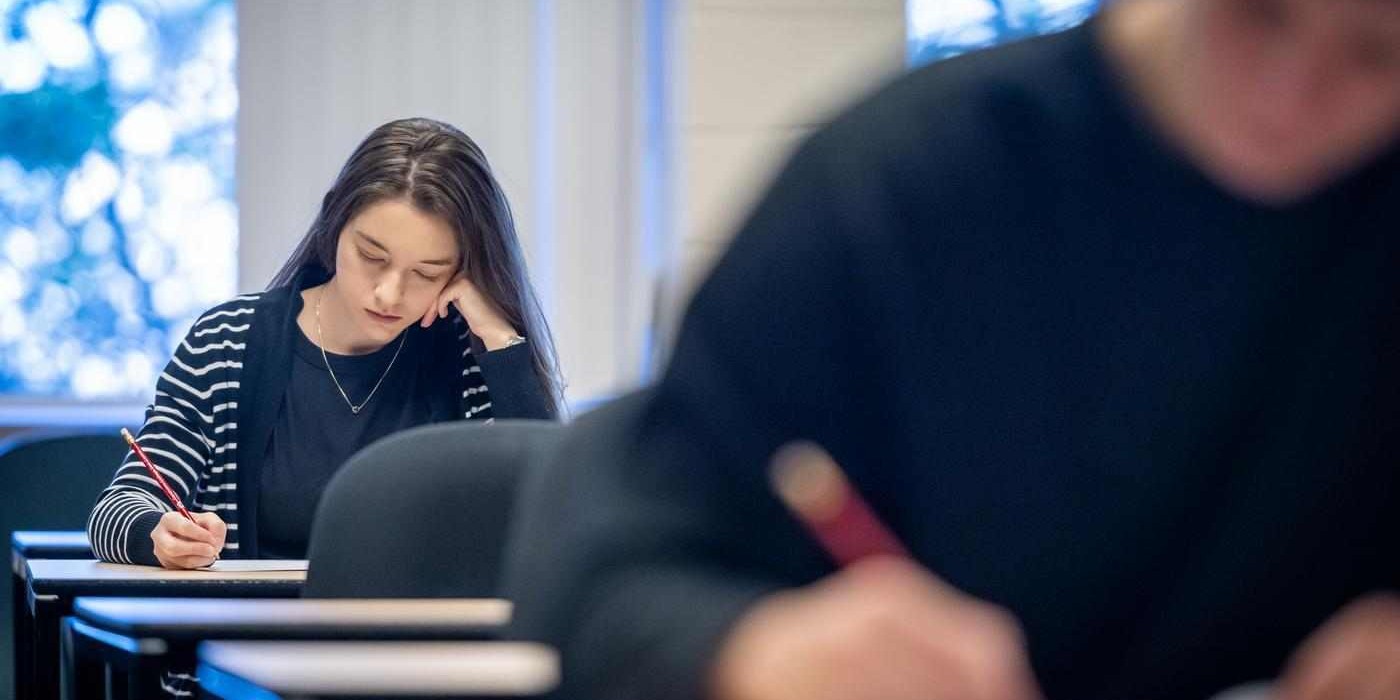 students sit for an exam at Fanshawe's test centre