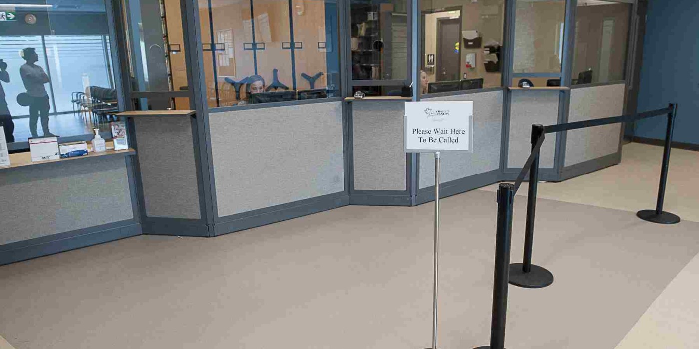 The entrance of the fowler kennedy medical clinic