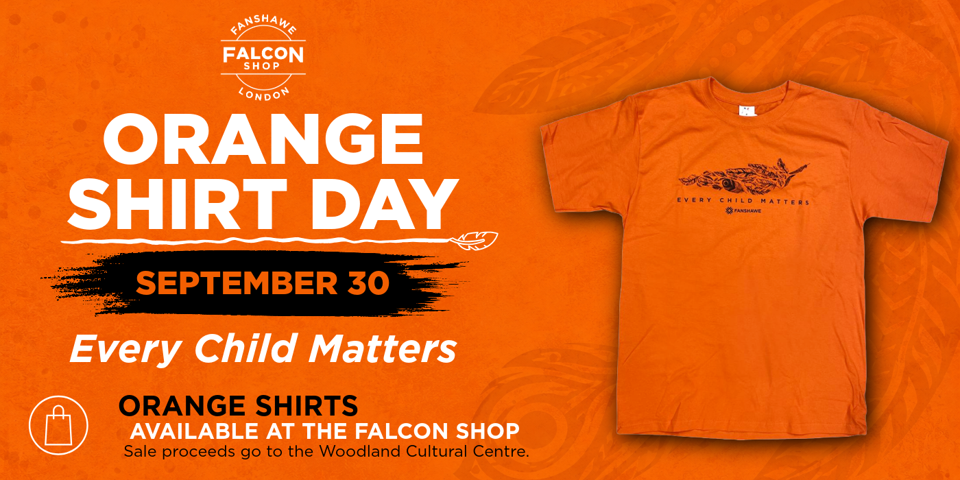 Image of an orange shirt that is available to purchase in the Falcon Shop