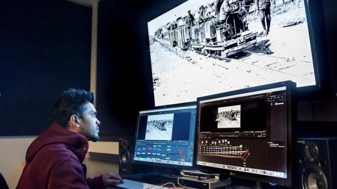 Fanshawe Student engaged in homework