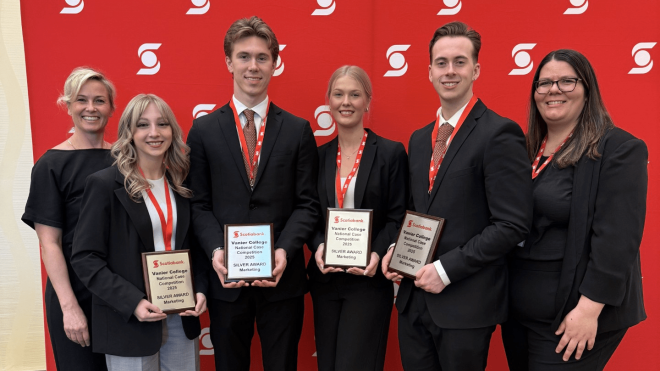 Fanshawe's silver medal team at the Scotiabank National Marketing Case Competition