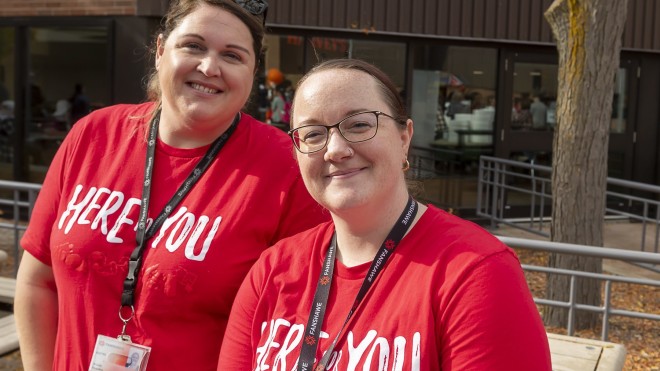 Photo of Fanshawe staff members at the festival
