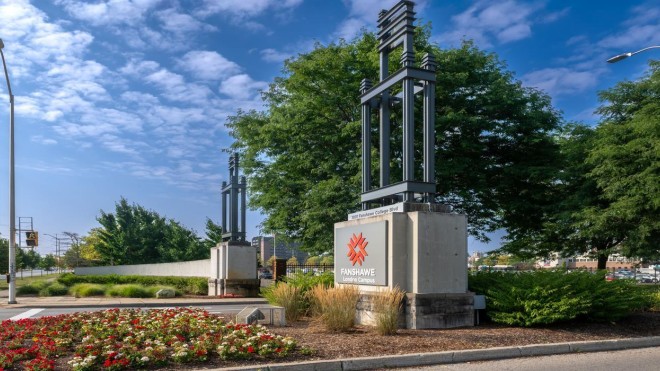 Image of London Campus front gates