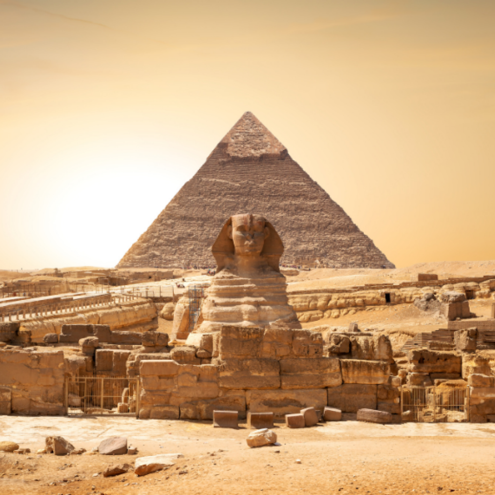 Egypt featuring the Sphinx and the great pyramid