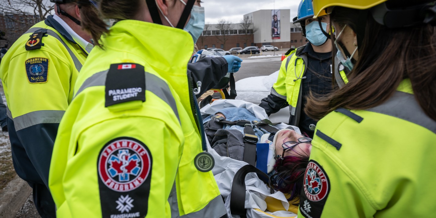 Fanshawe students participating in emergency exercise