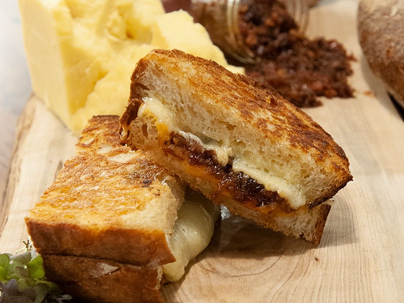 Grilled cheese served at The Chef's Table