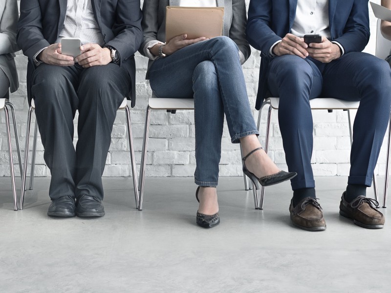 people waiting for job interviews
