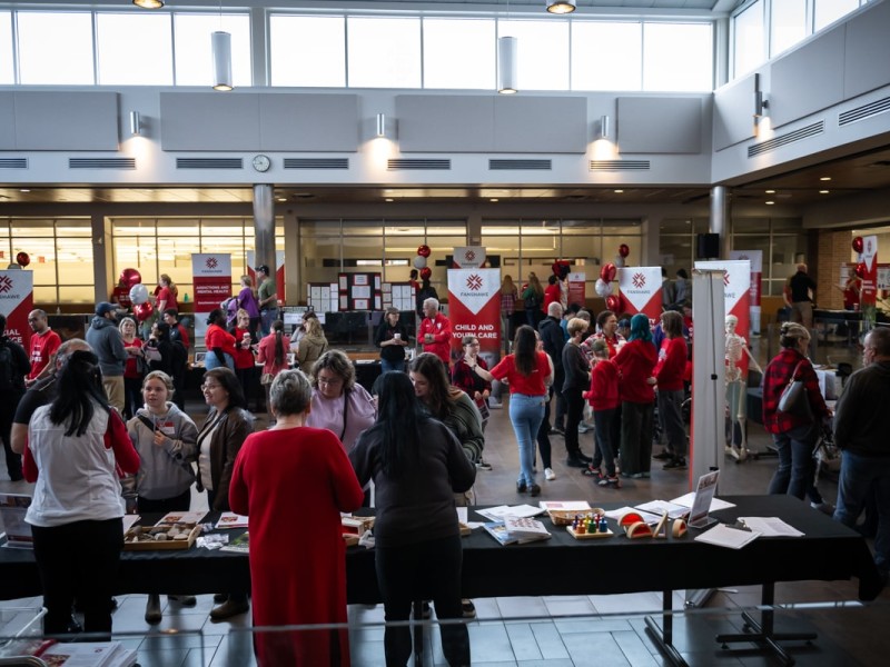 prospective students exploring different program booths at Fanshawe's Open House