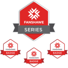 Fanshawe microcredential series image and badges for microcredentials