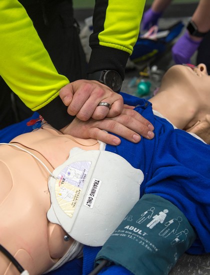 CRP being conducted on a manikin