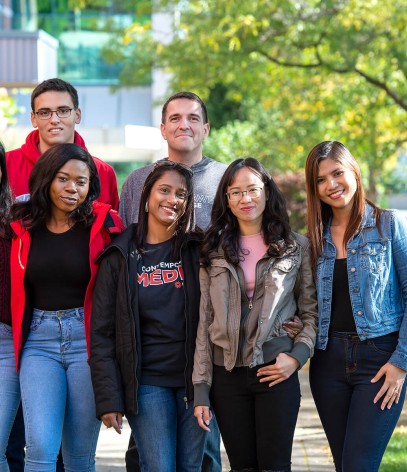 Student on London campus