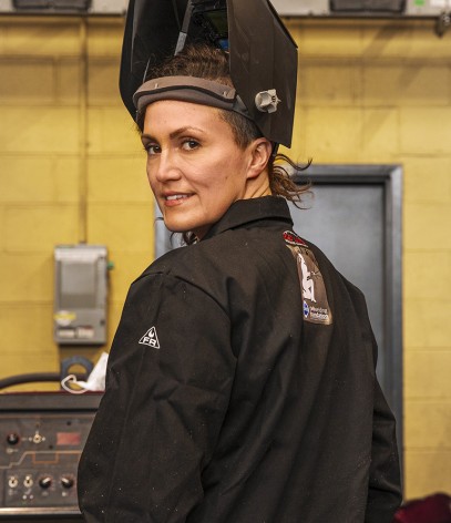 Women welding