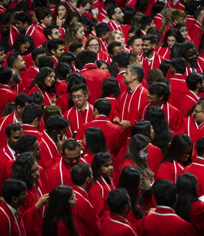 Fanshawe Alumni in a group at graduation