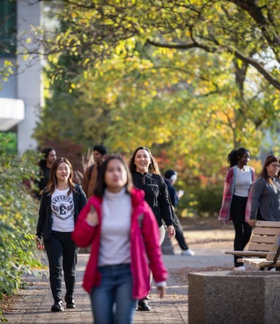 students in the campus