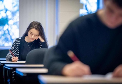 students sit for an exam at Fanshawe's test centre